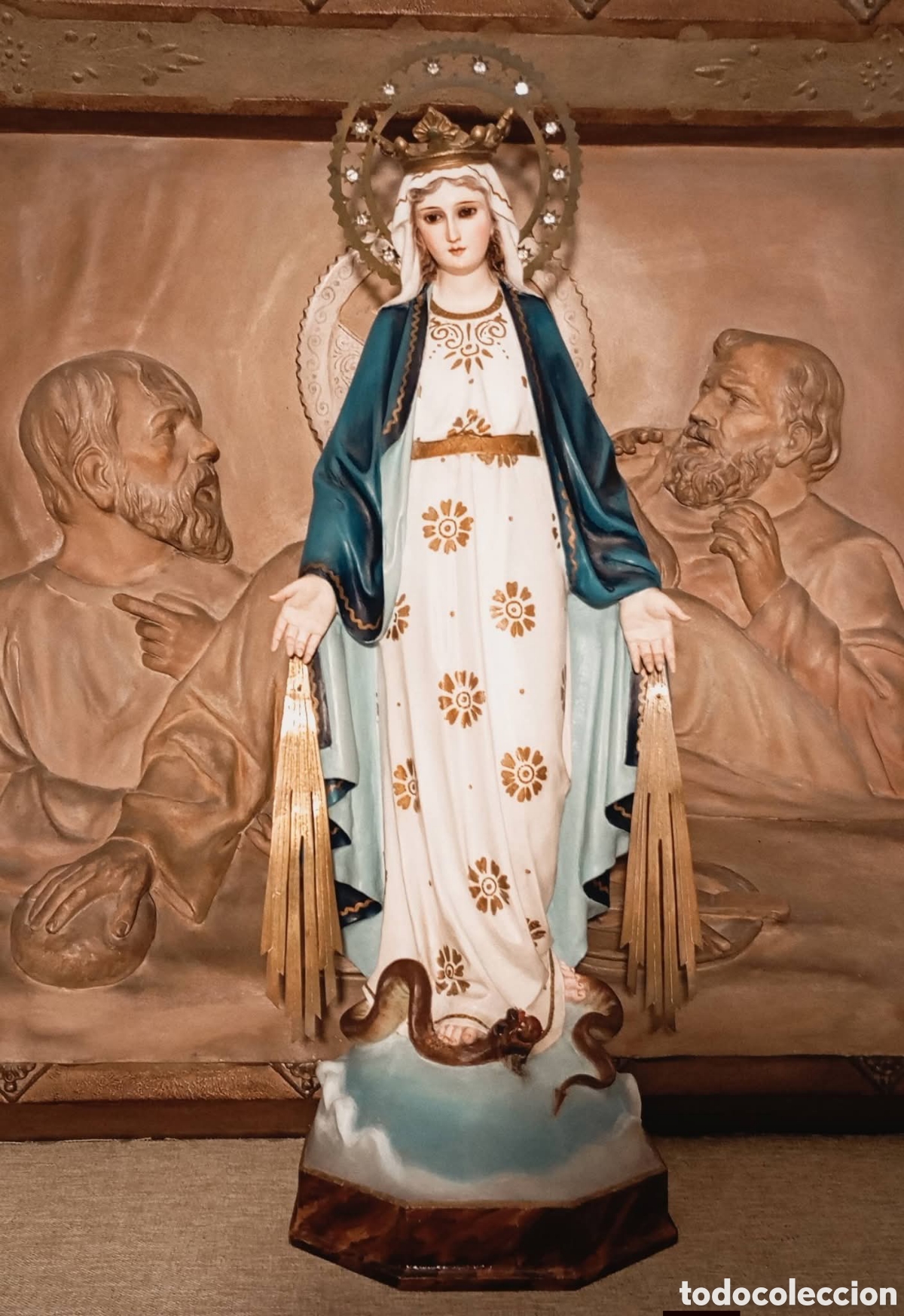 Arte: Virgen Milagrosa 65 cm, sello Olot