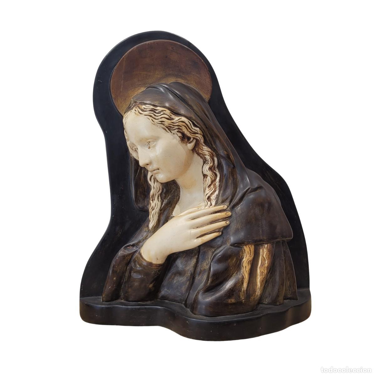 Art: Escultura &rdquo;Virgen&rdquo; en pl&acirc;tre / escayola, pps. s. XX - Espa&ntilde;a