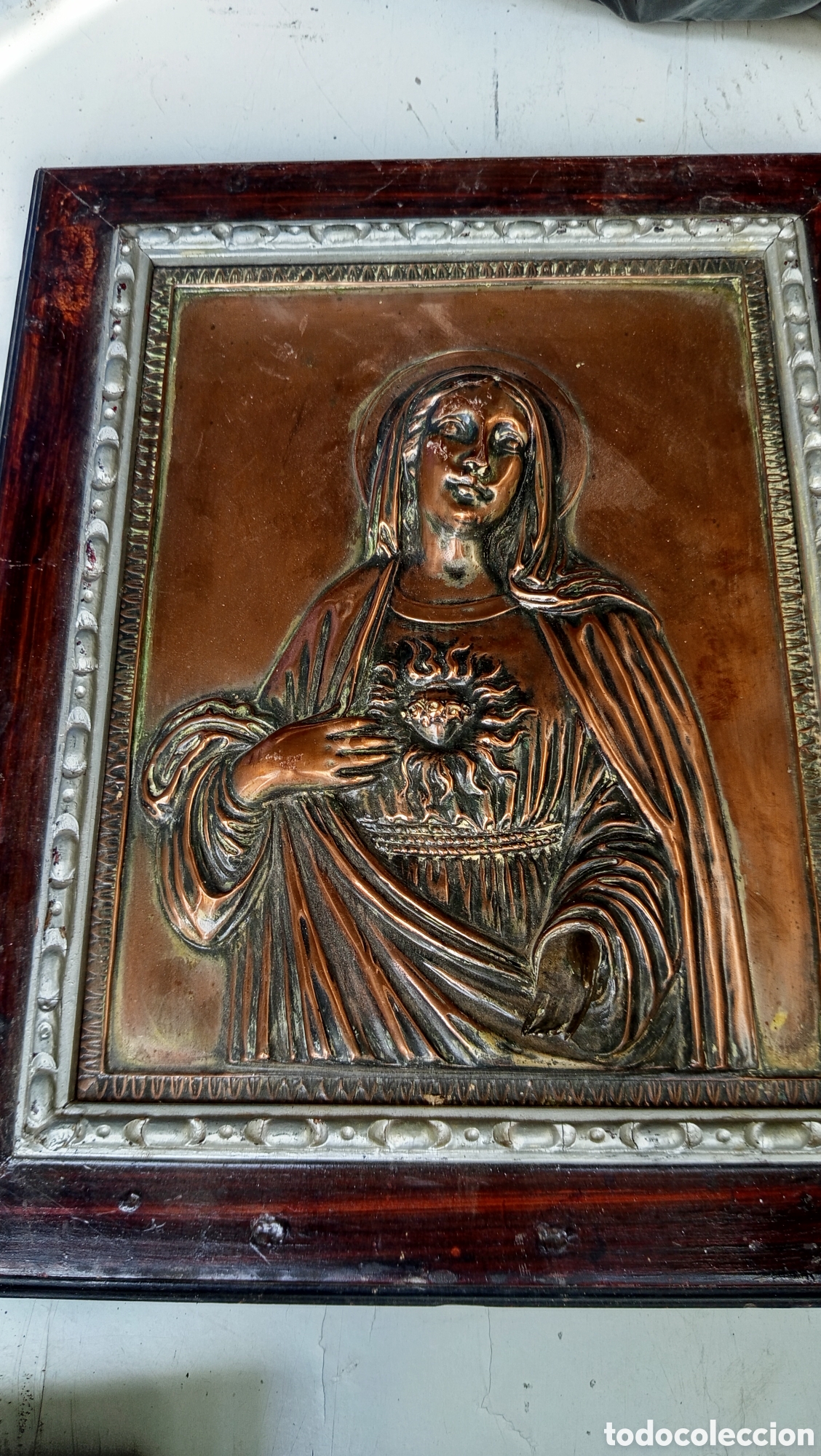 Arte: Preciosa placa antigua religiosa