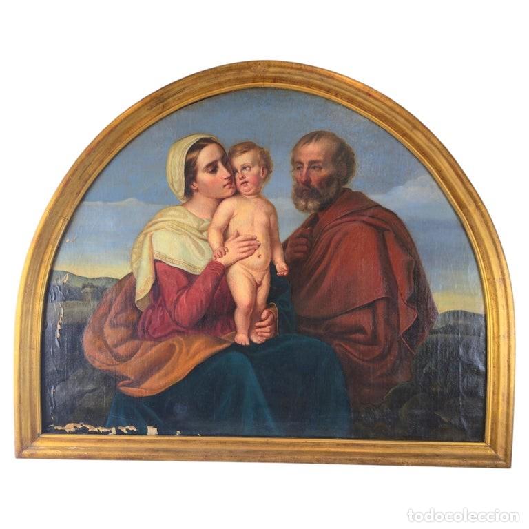 Arte: Gran &oacute;leo religioso de la Sagrada Familia, Austria, hacia 1800