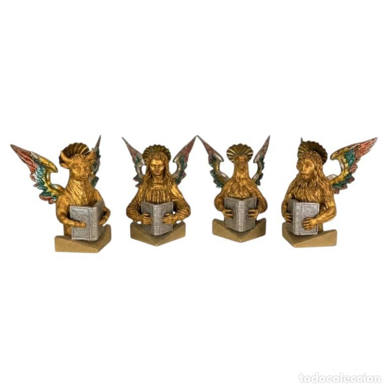 Arte: Raro conjunto de los Cuatro Evangelistas en sus formas animales simb&oacute;licas