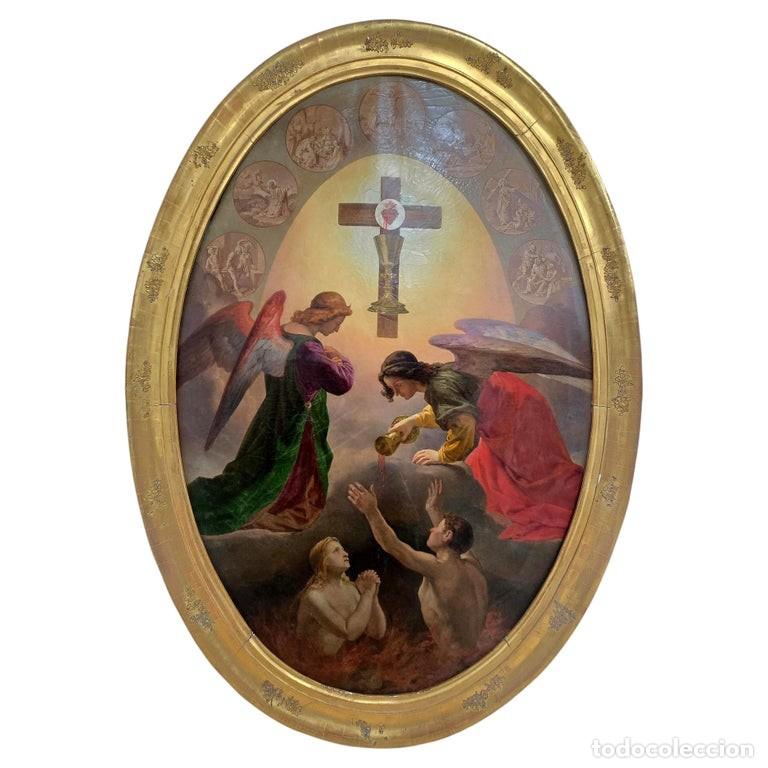 Arte: Gran pintura del Purgatorio y las Siete Estaciones de la Cruz