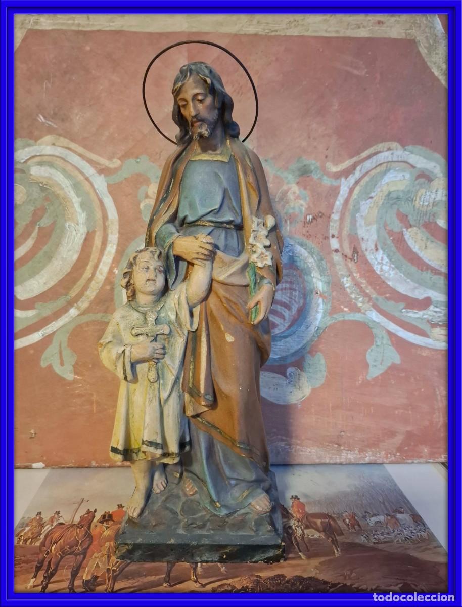 Arte: FIGURA DE SAN JOSE CON EL NI&Ntilde;O DE LOS TALLERES DE OLOT