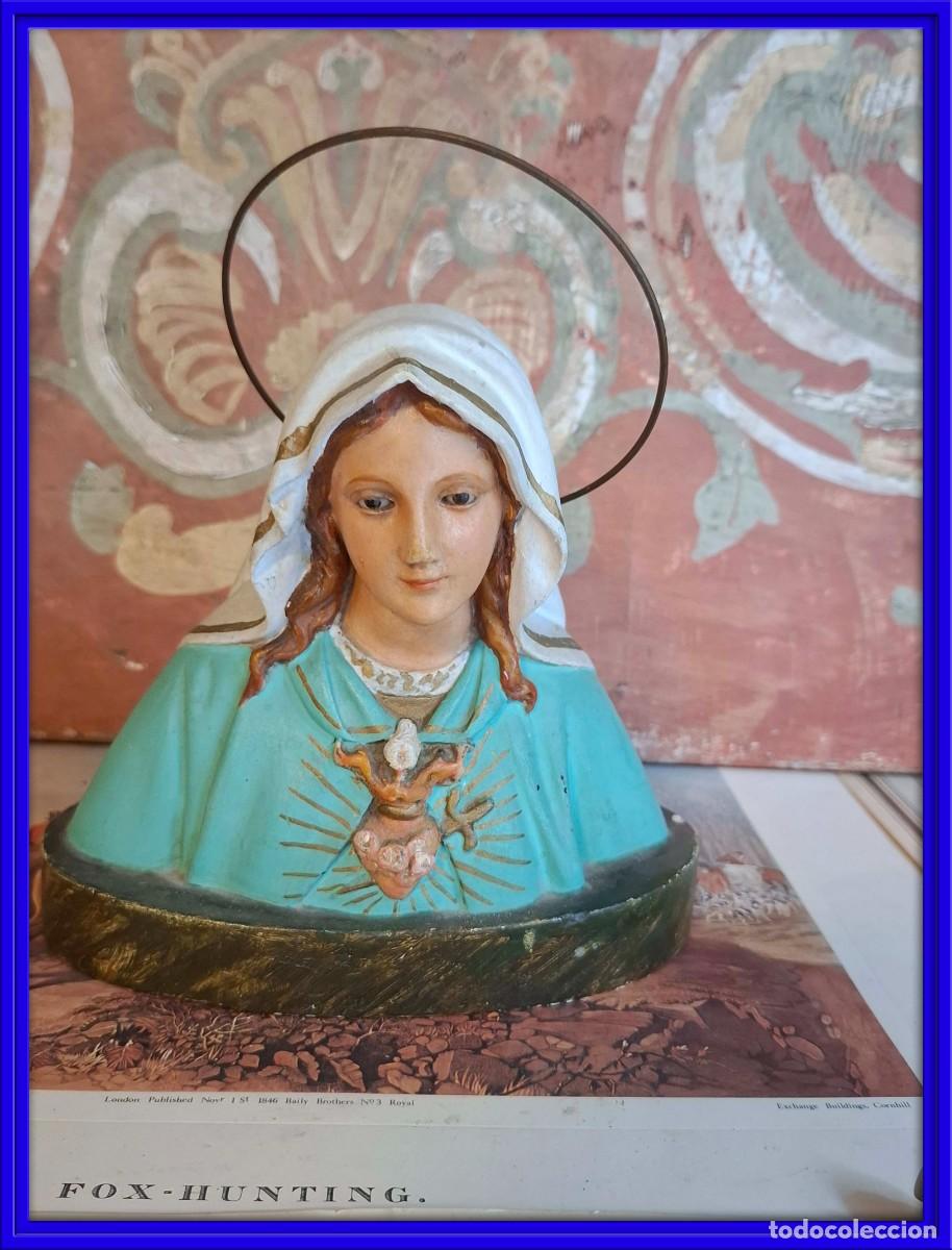 Arte: VIRGEN DEL SAGRADO CORAZON CON LOS OJOS DE CRISTAL