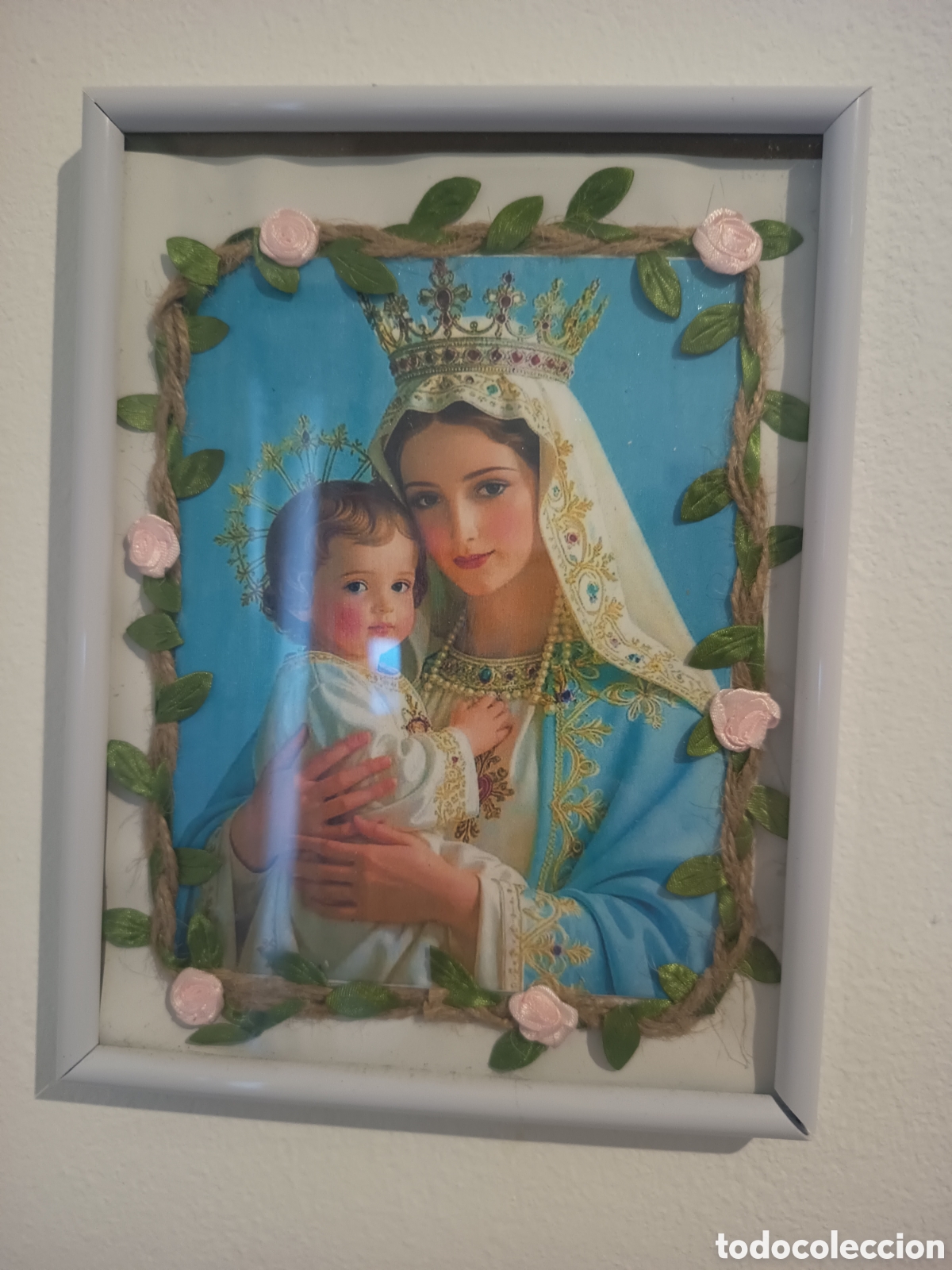 Arte: Cuadro Virgen Mar&iacute;a hecho a mano
