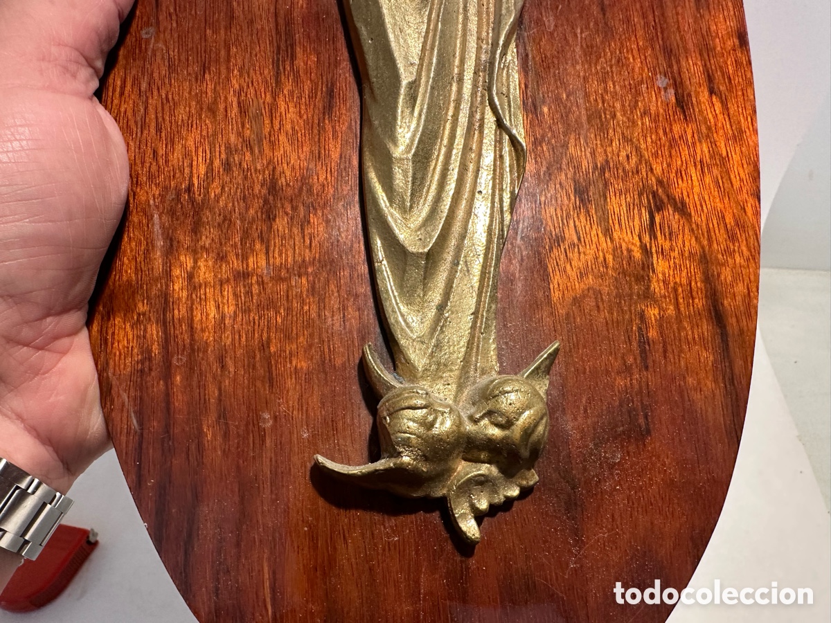 Arte: RELIEVE RELIGIOSO PARED ,VIRGEN DE BRONCE. - Foto 5