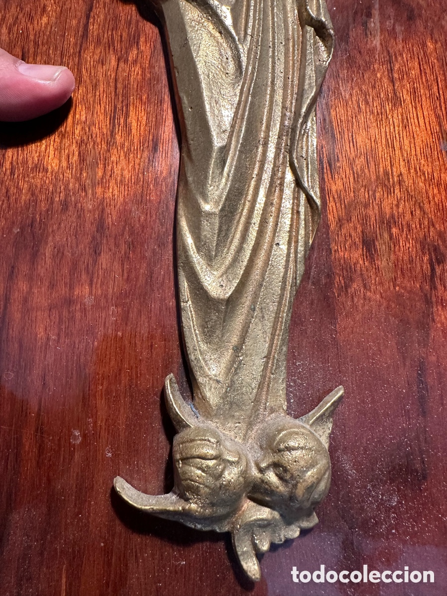 Arte: RELIEVE RELIGIOSO PARED ,VIRGEN DE BRONCE. - Foto 7