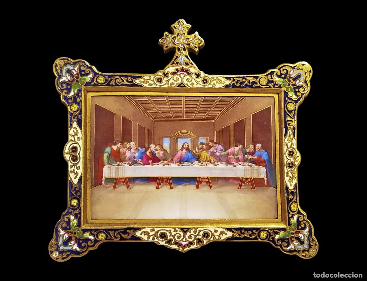 Arte: PORCELANA PINTADA A MANO LA ULTIMA CENA