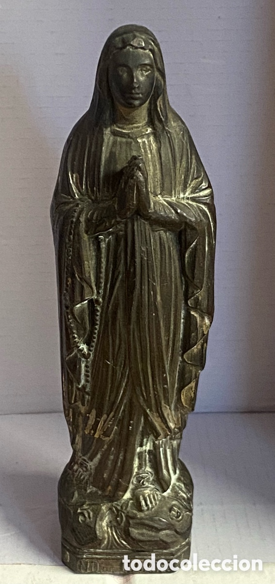 Arte: Antigua Nuestra Se&ntilde;ora de Lourdes D S R - D. Saudinos Ritouret Imaginer&iacute;a Francesa 15,7 cm