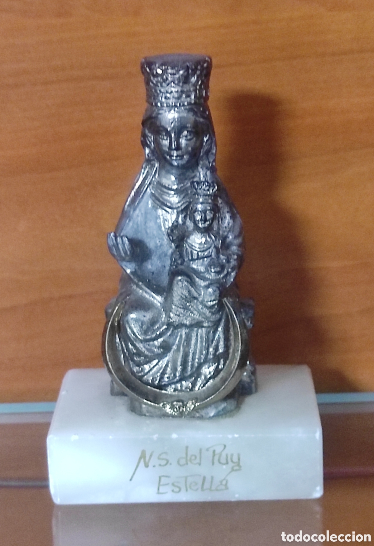 Arte: IMAGEN DE LA VIRGEN DEL PUY PATRONA DE ESTELLA (NAVARRA) - 10 cm.