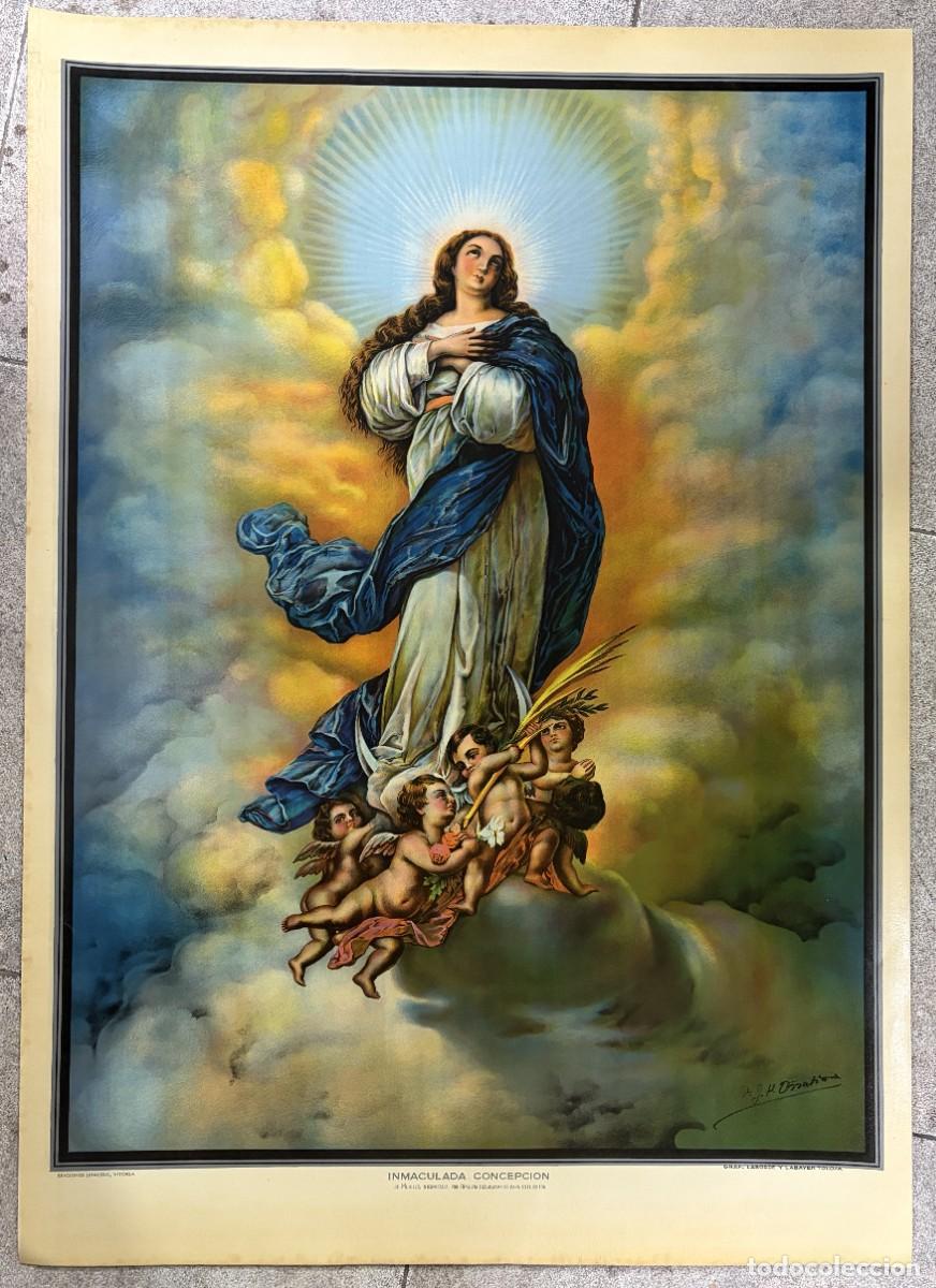 Arte: CARTEL. INMACULADA CONCEPCI&Oacute;N. MURILLO. LABORDE Y LABAYEN TOLOSA. GRAN TAMA&Ntilde;O