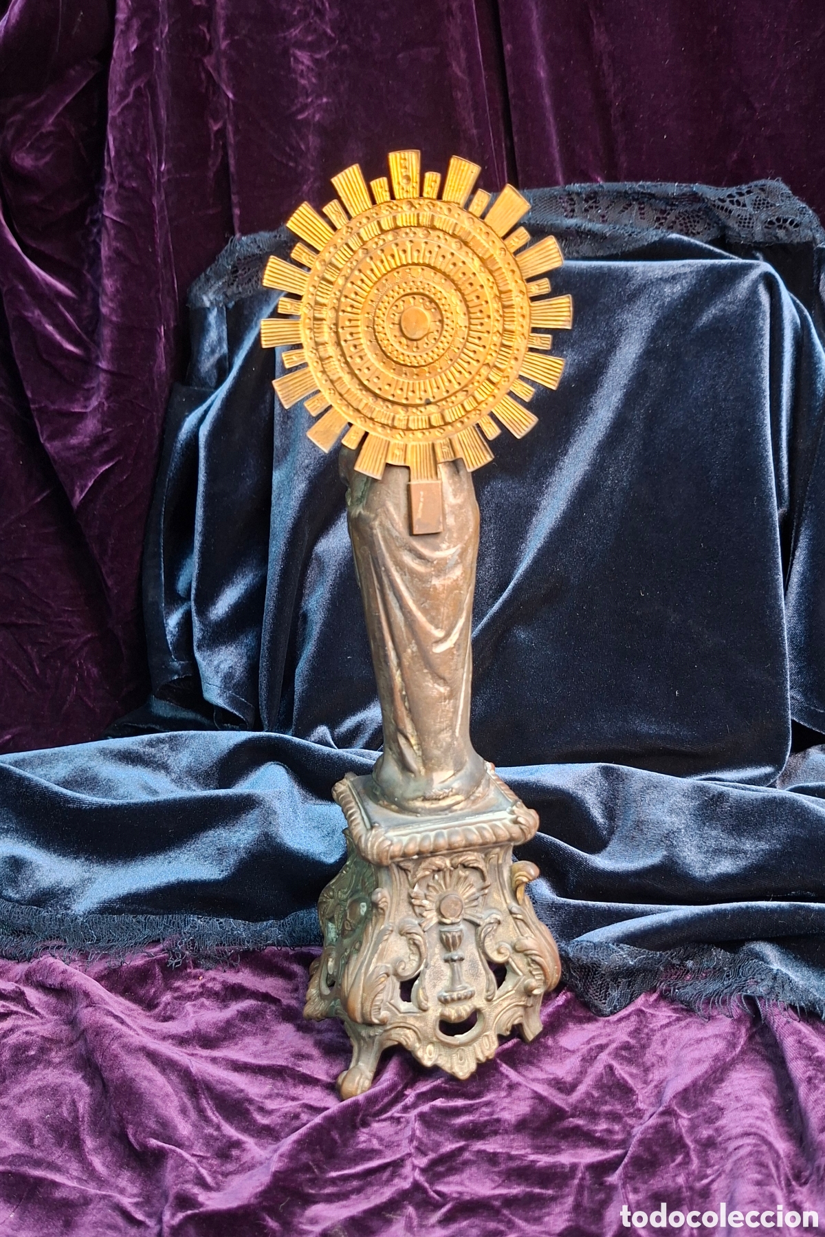 Arte: Virgen del Pilar en calamina y bronce - Foto 3
