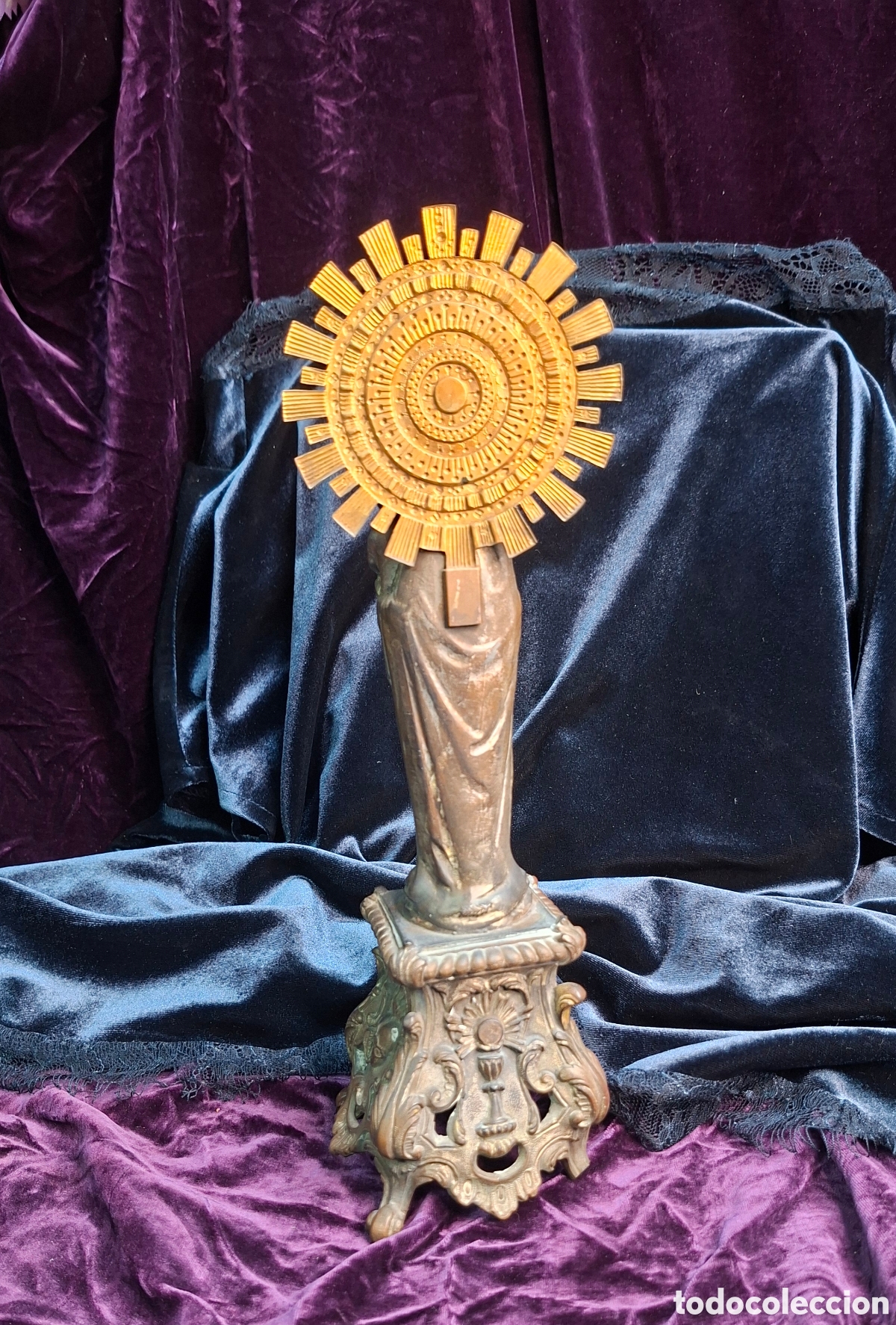 Arte: Virgen del Pilar en calamina y bronce - Foto 5