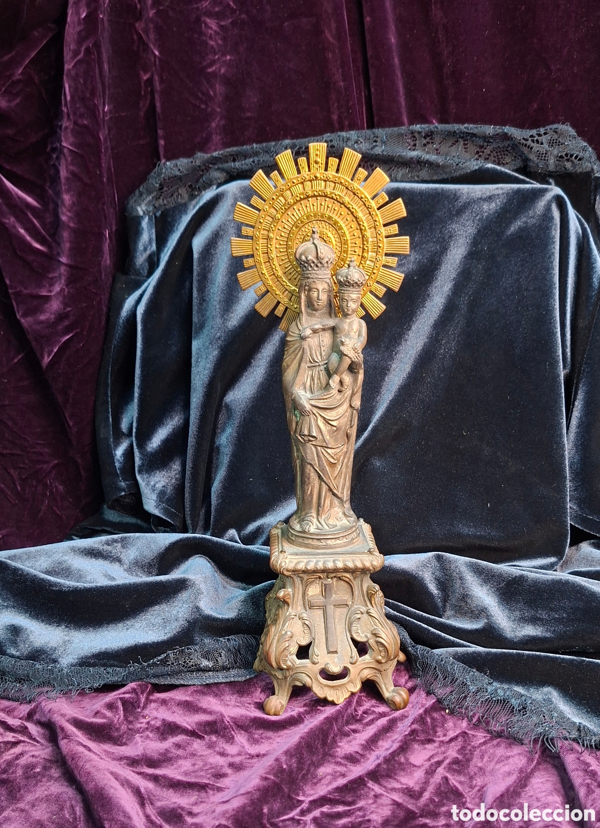 Arte: Virgen del Pilar en calamina y bronce - Foto 1