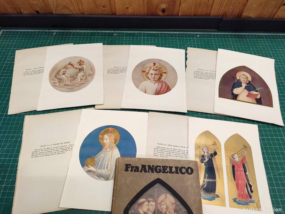 Arte: Lote de 5 laminas de Fra Angelico. Masterpieces in colour 1910.