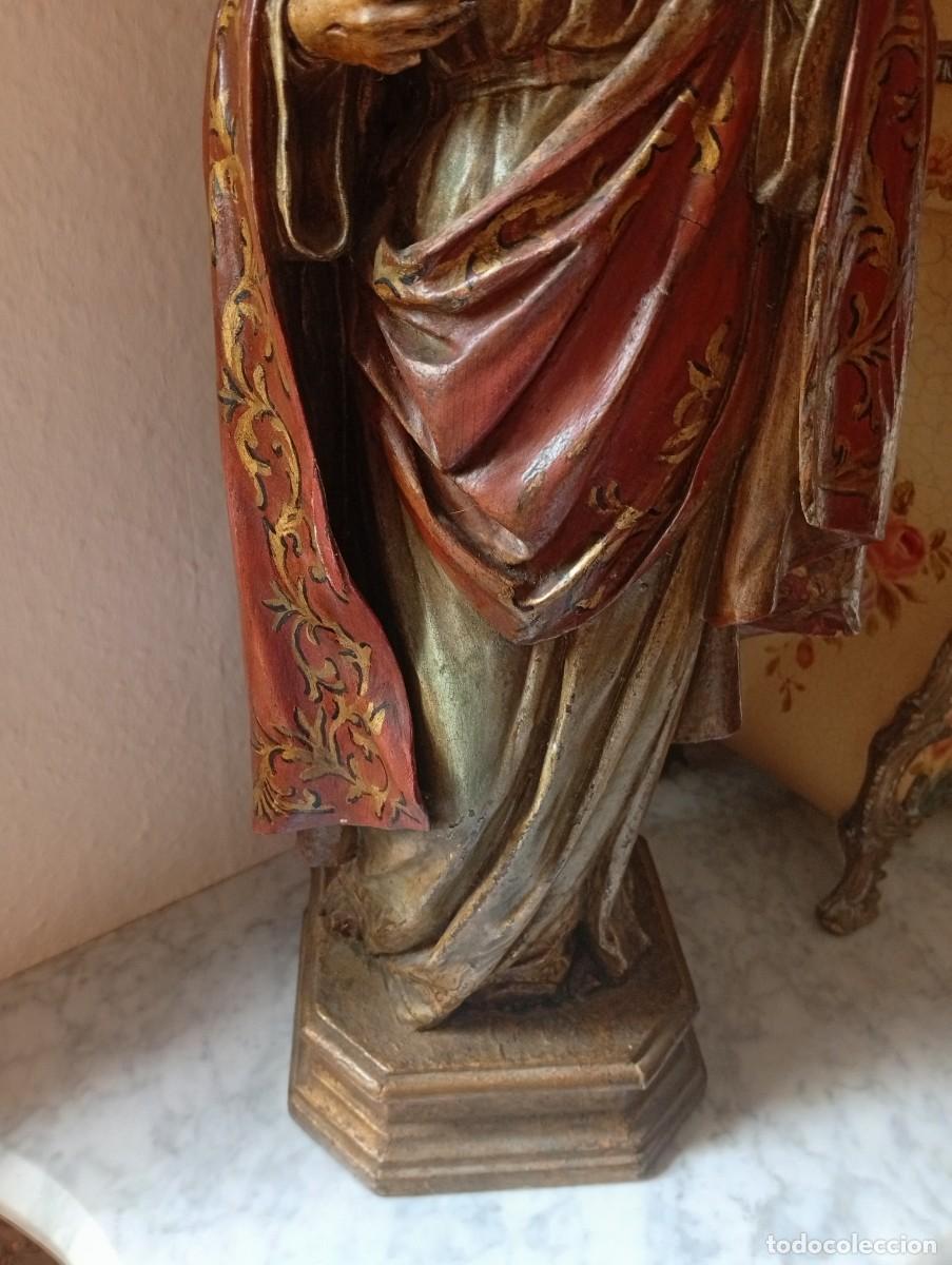 Arte: Talla de madera Sagrado coraz&oacute;n - Foto 4