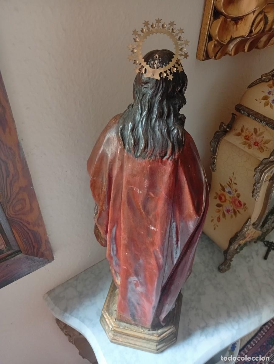 Arte: Talla de madera Sagrado coraz&oacute;n - Foto 5