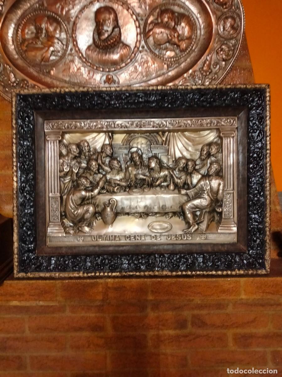 Arte: Preciosa pieza vintage de La &uacute;ltima cena totalmente restaurada 61cm x 45 cm