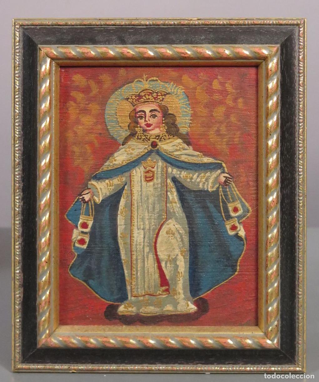 Arte: VIRGEN DE LA MERCED. OLEO S/ LIENZO. ESCUELA CUZQUE&Ntilde;A. SIGLO XX
