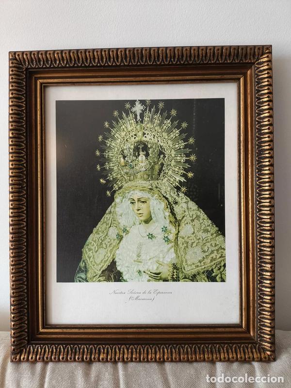 Arte: Cuadro Virgen Esperanza Macarena Marco Madera
