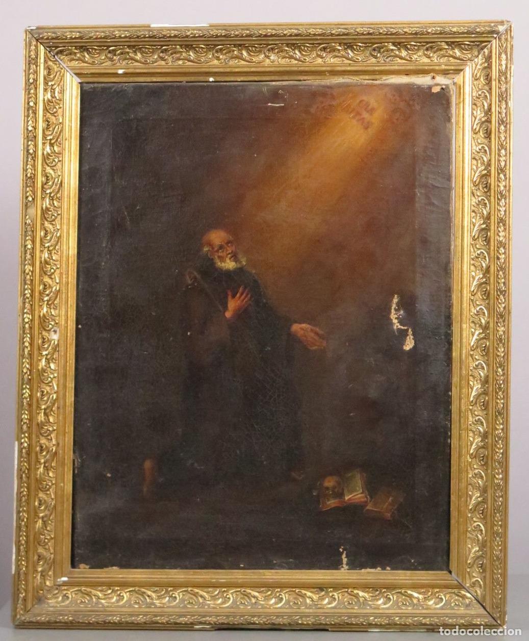 Arte: SAN FRANCISCO DE PAULA. OLEO S/ LIENZO. SIGLO XIX. FIRMADO