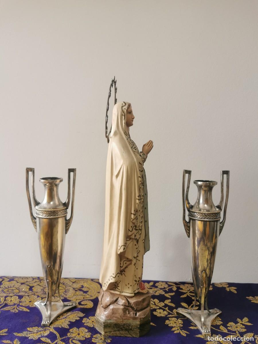 Arte: Virgen de Lourdes 34cm - Foto 2