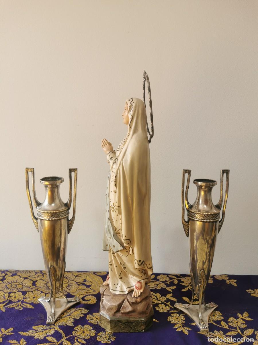 Arte: Virgen de Lourdes 34cm - Foto 4