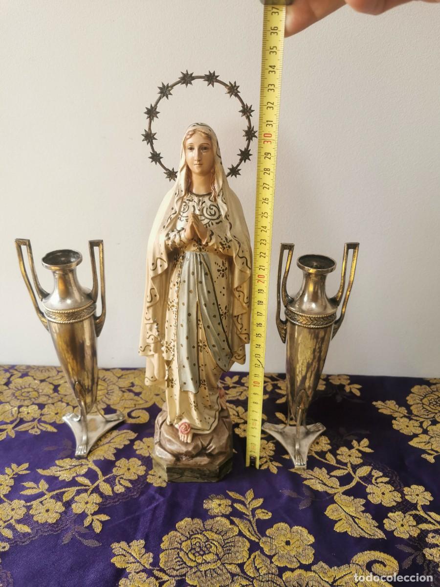Arte: Virgen de Lourdes 34cm - Foto 5