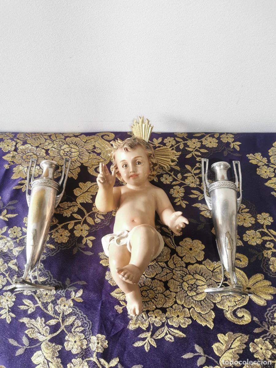 Arte: Ni&ntilde;o Jes&uacute;s Cuna Olot 26cm
