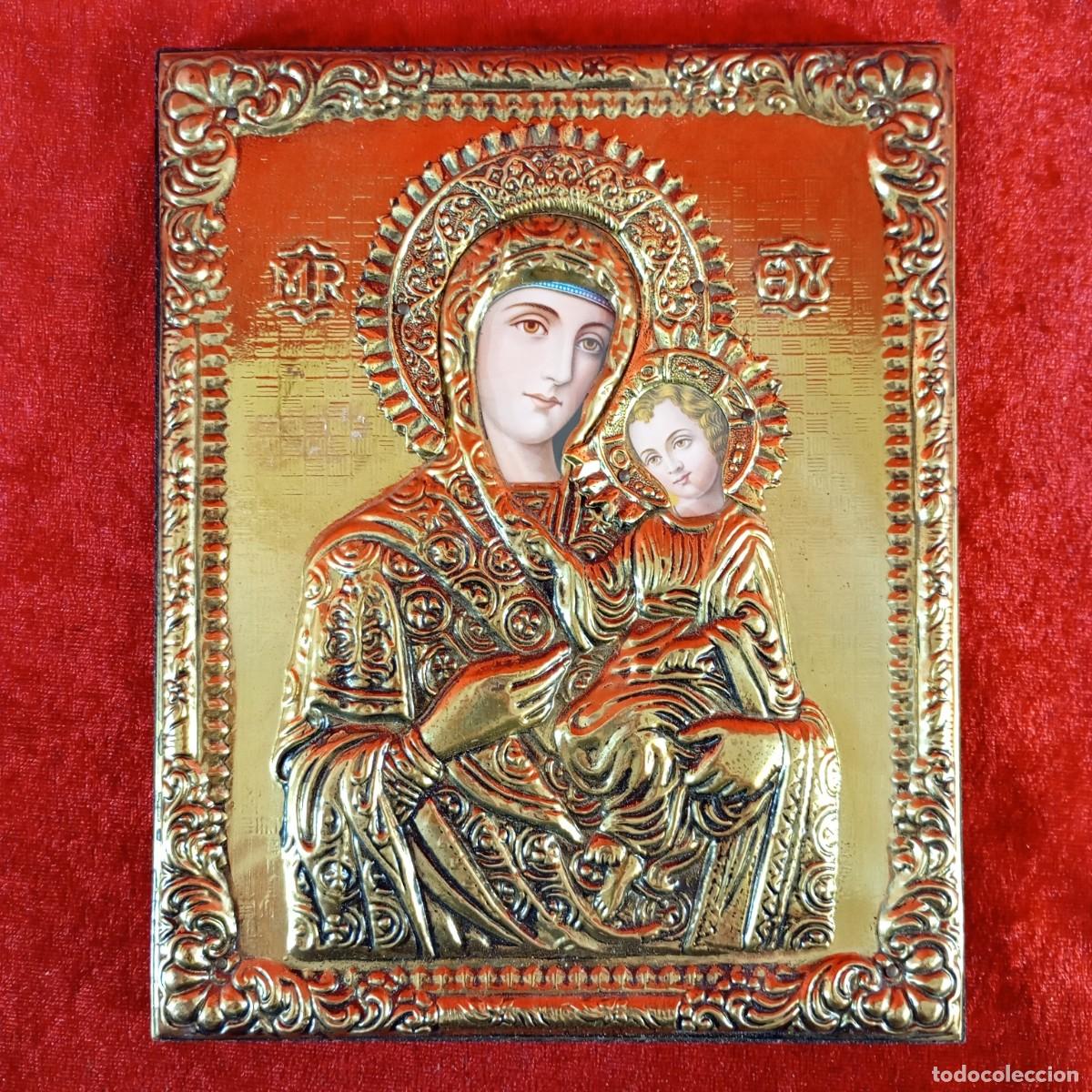 Arte: PRECIOSO ICONO RELIGIOSO - 20 X 16,5 CM - OBRA DE ARTE - OPORTUNIDAD - ARTE RELIGIOSO