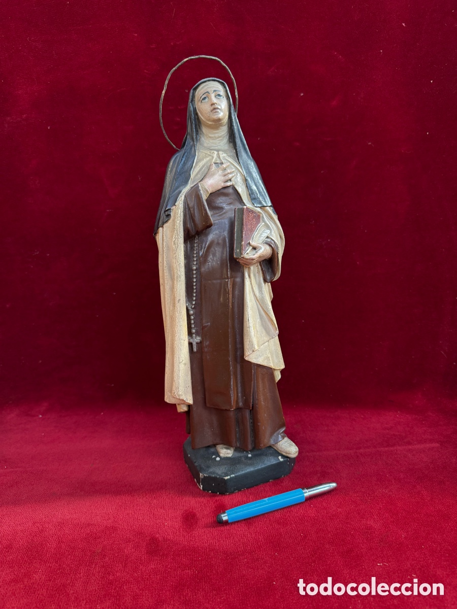 Arte: Antigua Virgen Santa Teresa de Jesus,Faffl.ET Paris