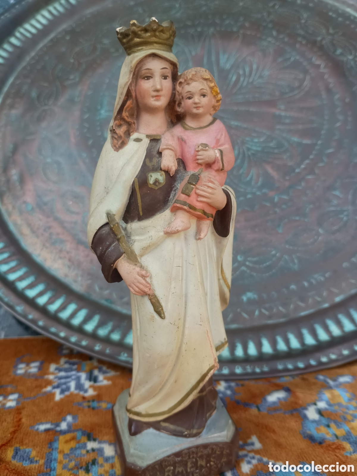 Arte: Peque&ntilde;a virgen sello Olot