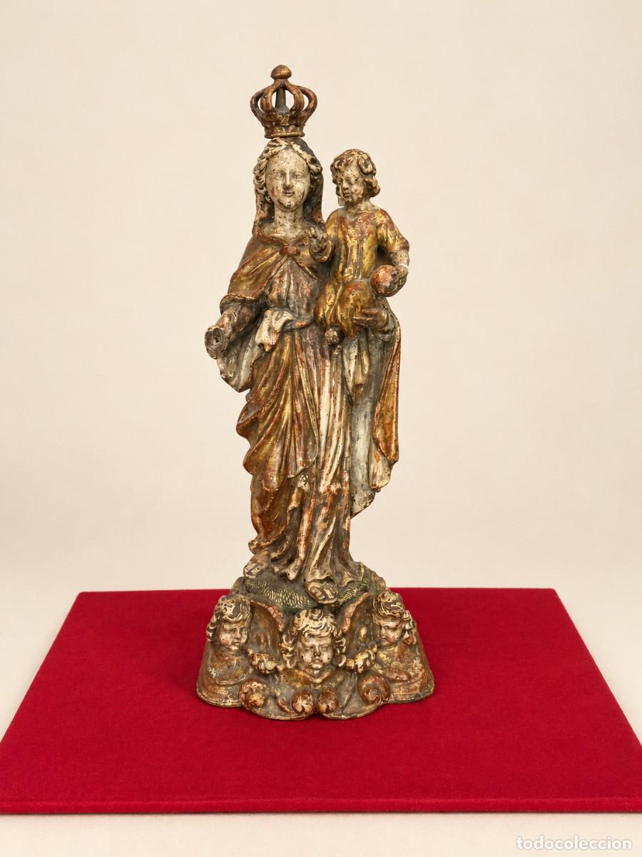 Arte: Virgen con Ni&ntilde;o en madera policromada