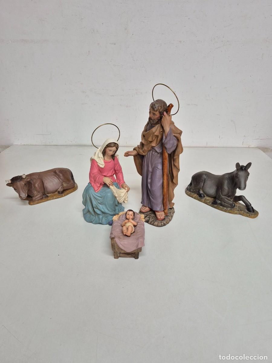 Arte: Figuras de Bel&eacute;n, Nacimiento Talleres de Olot - Yeso Policromado - San Jos&eacute; 32 cm Altura