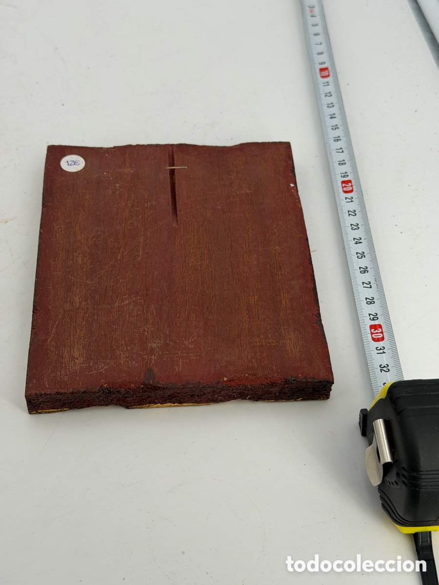 Arte: Icono Antiguo con Madera Dorada - Foto 6