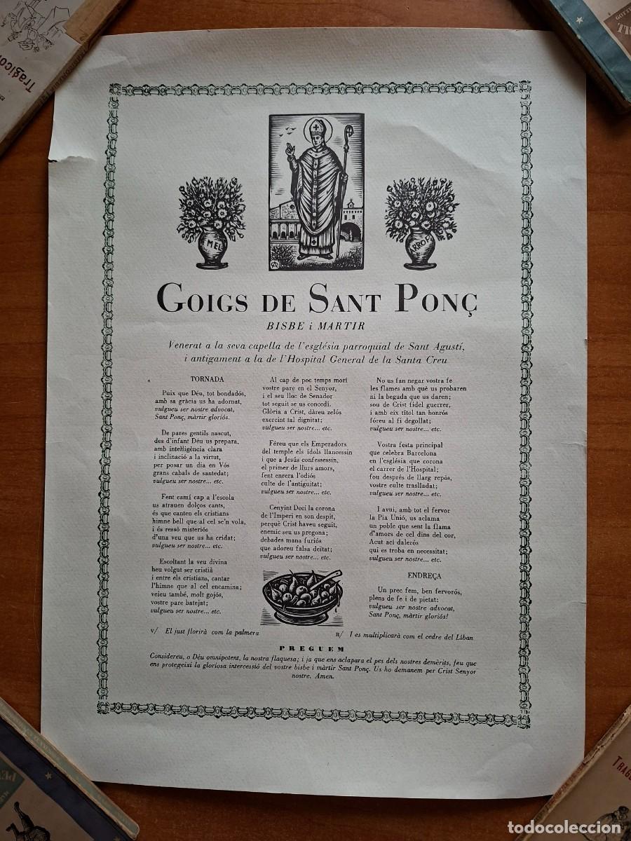 Arte: GOIGS DEL GLORIOS BISBE I MARTIR SANT PON&Ccedil; - 1977 XILOGRAFIA