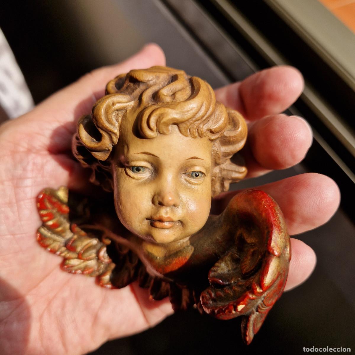 Arte: &Aacute;NGEL QUERUB&Iacute;N EN MADERA - Foto 6