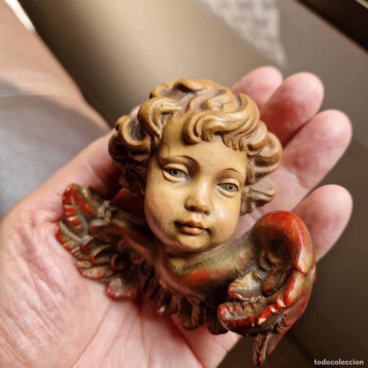 Arte: &Aacute;NGEL QUERUB&Iacute;N EN MADERA - Foto 7
