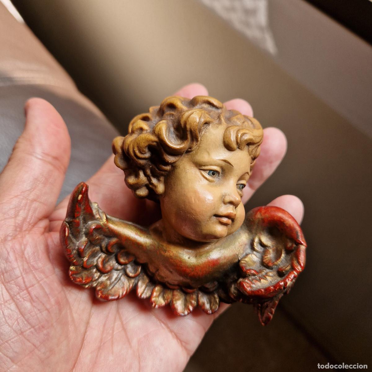 Arte: &Aacute;NGEL QUERUB&Iacute;N EN MADERA - Foto 9