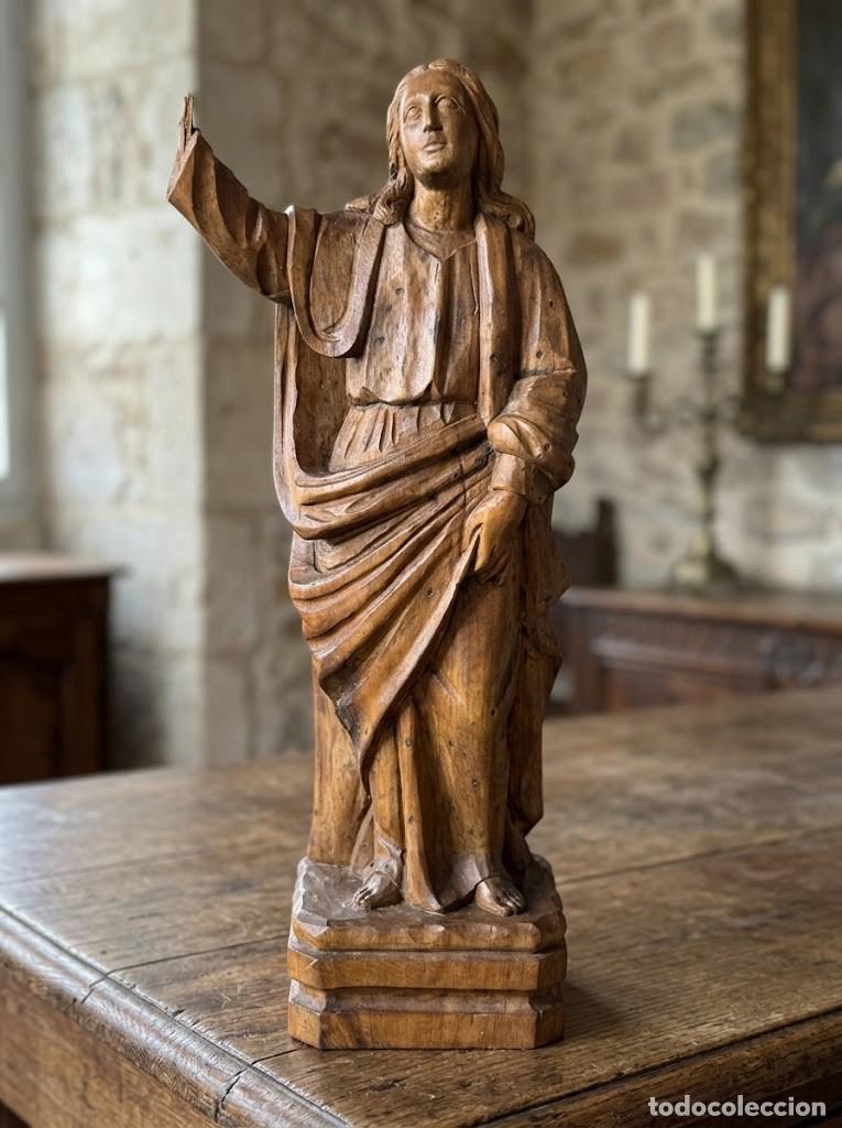Arte: San Juan Bautista talla gallega en madera noble
