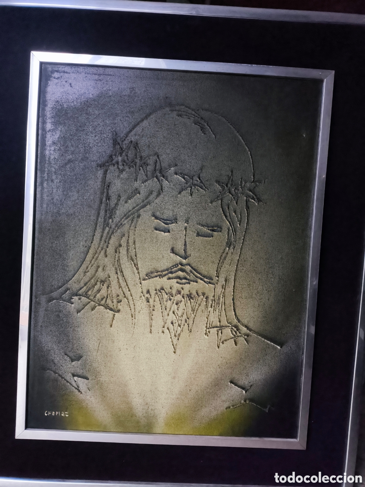 Arte: Cuadro de Jesucristo antiguo - Foto 2
