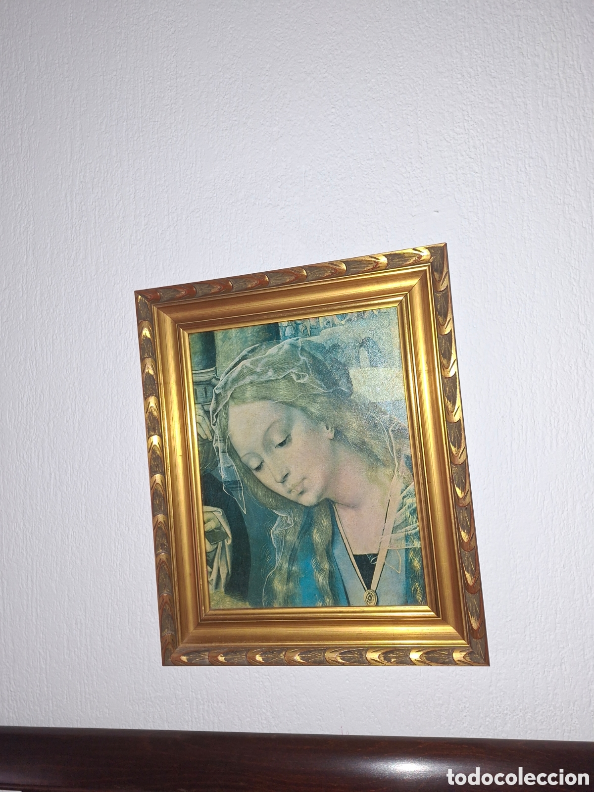 Arte: Cuadro religioso con marco - Foto 1