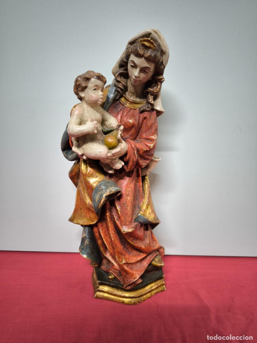 Arte: TALLA RELIGIOSA REALIZADA EN MADERA POLICROMADA EUROPEA