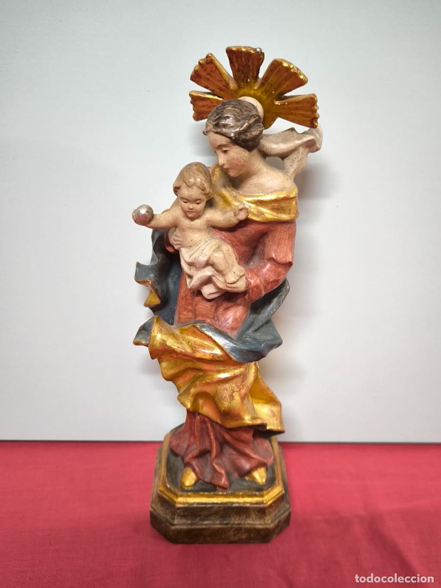 Arte: TALLA RELIGIOSA REALIZADA EN MADERA POLICROMADA EUROPEA