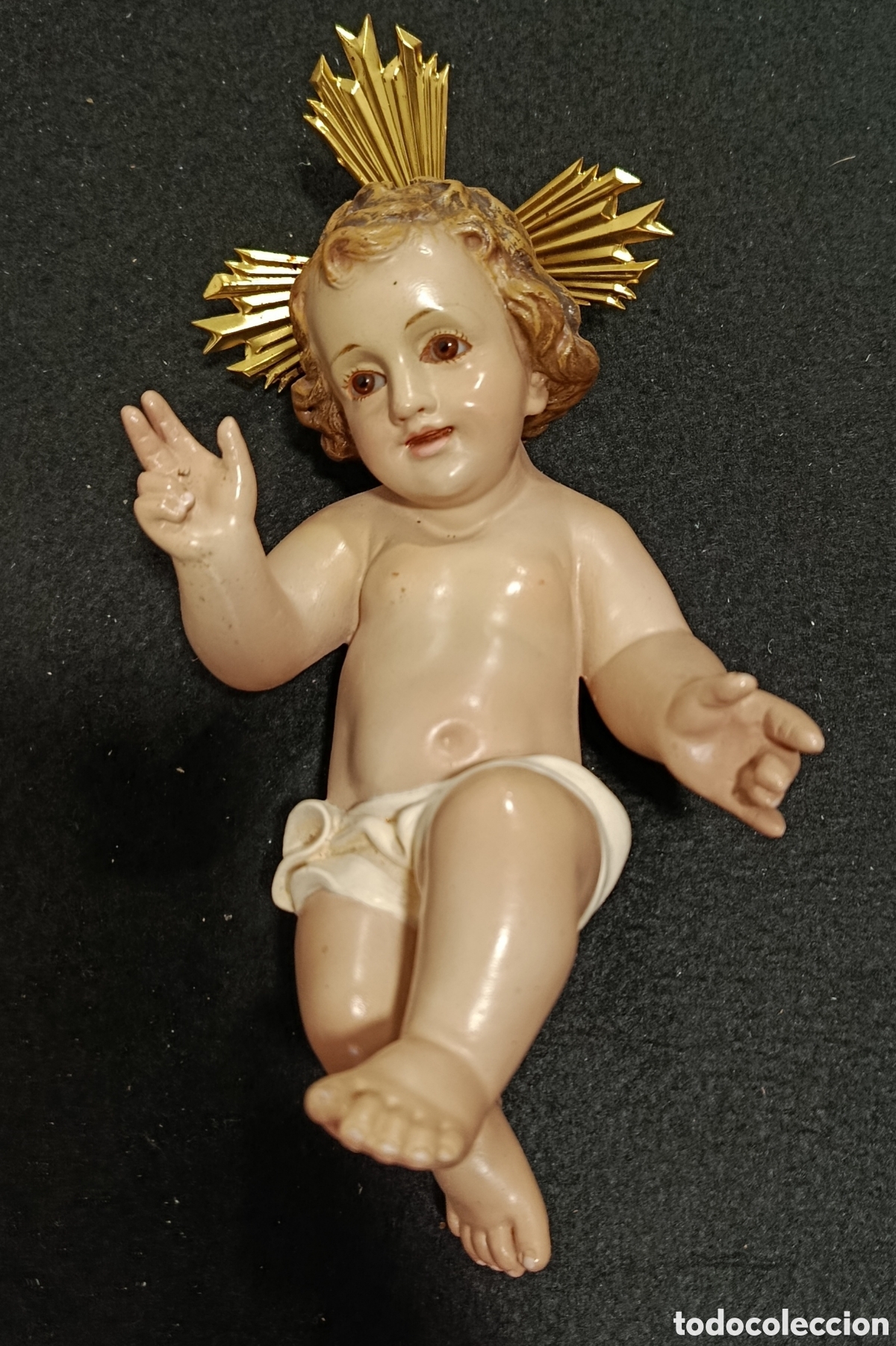 Arte: ANTIGUO NI&Ntilde;O JESUS DE OLOT CON OJOS DE CRISTAL
