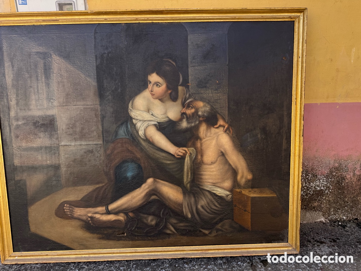 Arte: Gran &oacute;leo monumental de museo (200x160 cm) &ndash; La Caridad Romana