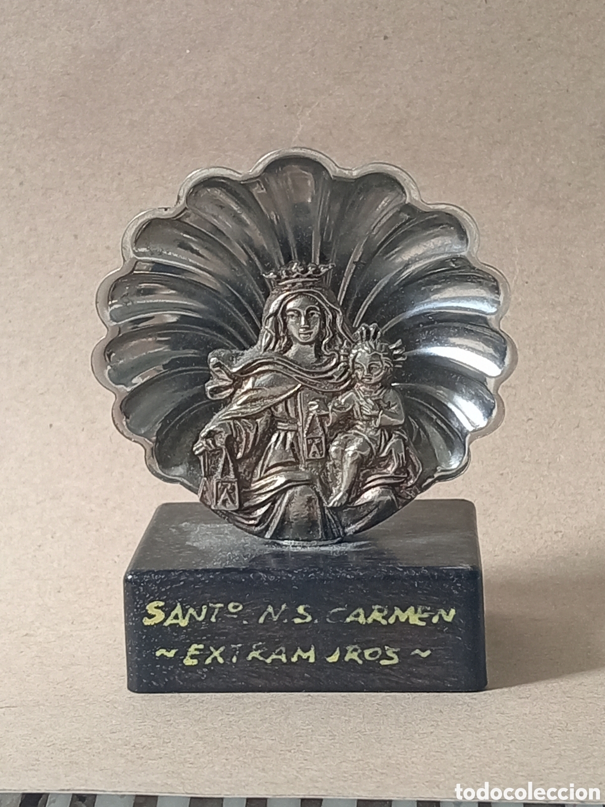 Arte: Antigua Figura Virgen del Carmen de Extramuros (Valladolid) - S. Solanas Zaragoza - 7,5 cm