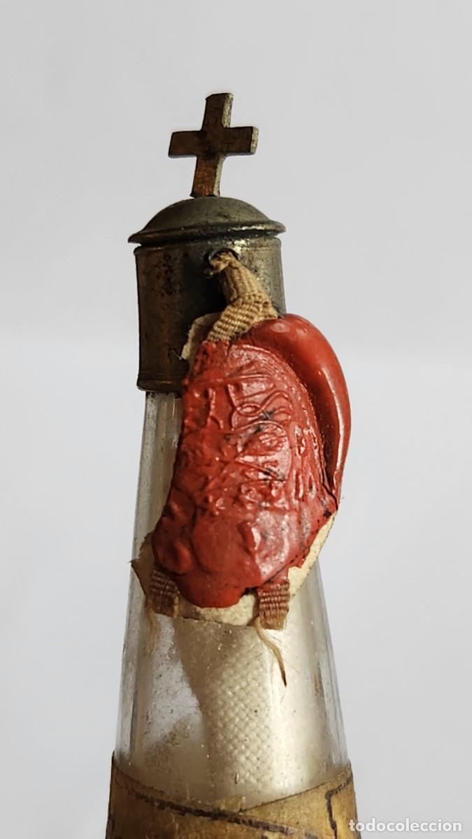 Arte: Reliquia de Santa Margarita de Cortona a&ntilde;o 1247-1297 con su sello de lacre del Vaticano.