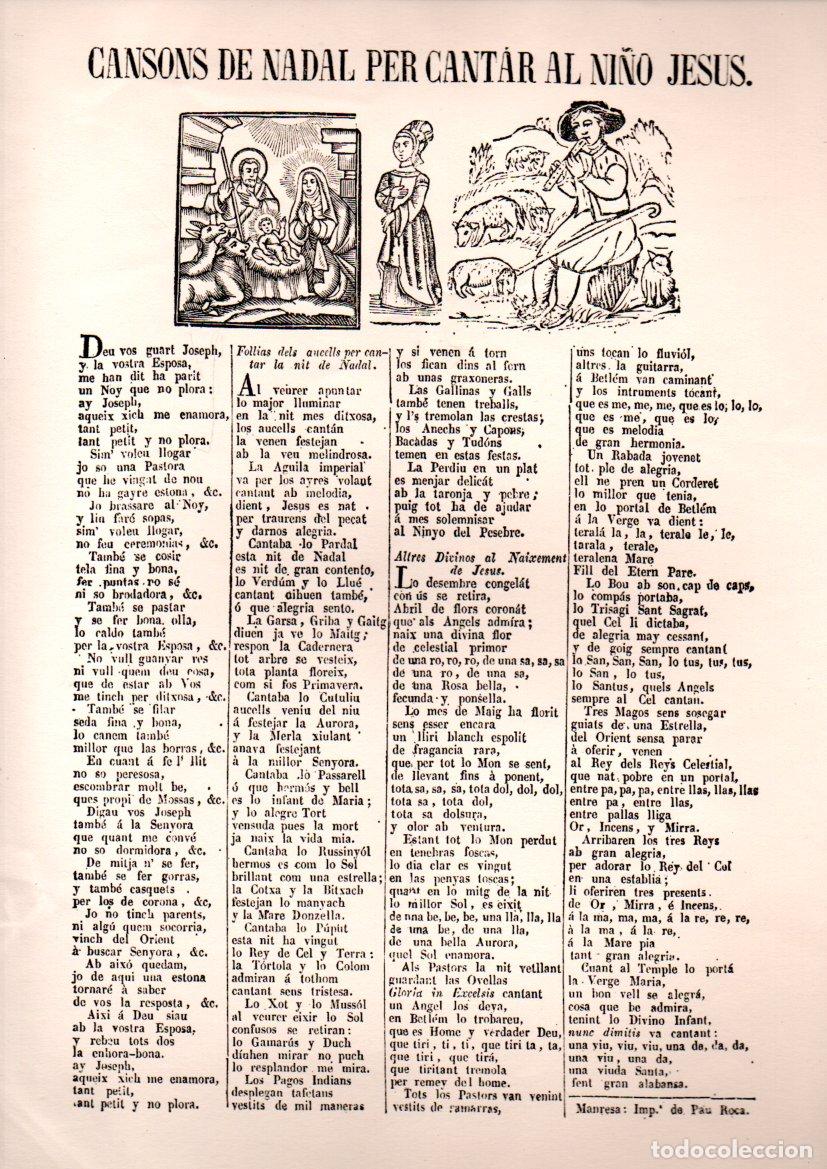 Arte: GOIGS CANSONS DE NADAL PER CANTAR AL NI&Ntilde;O JES&Uacute;S (NADALA FARMACIA VALLS SOLER)