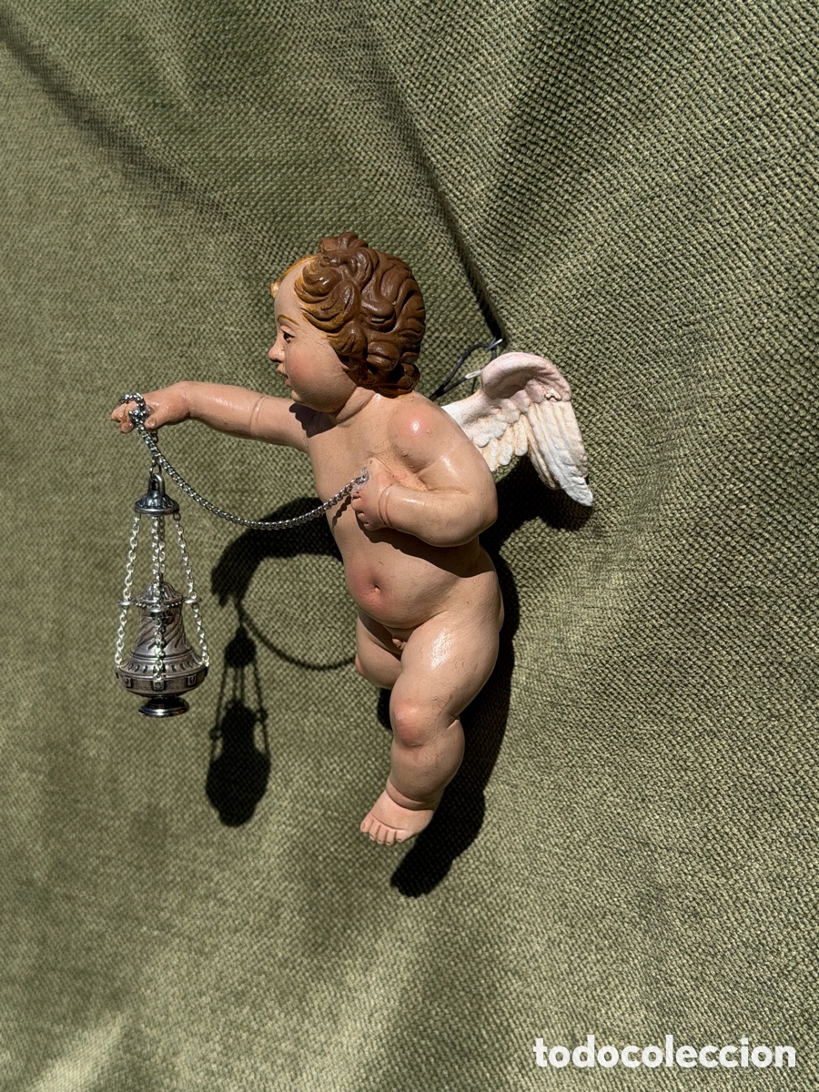 Arte: Querub&iacute;n / Putti con inciensario. - Foto 2